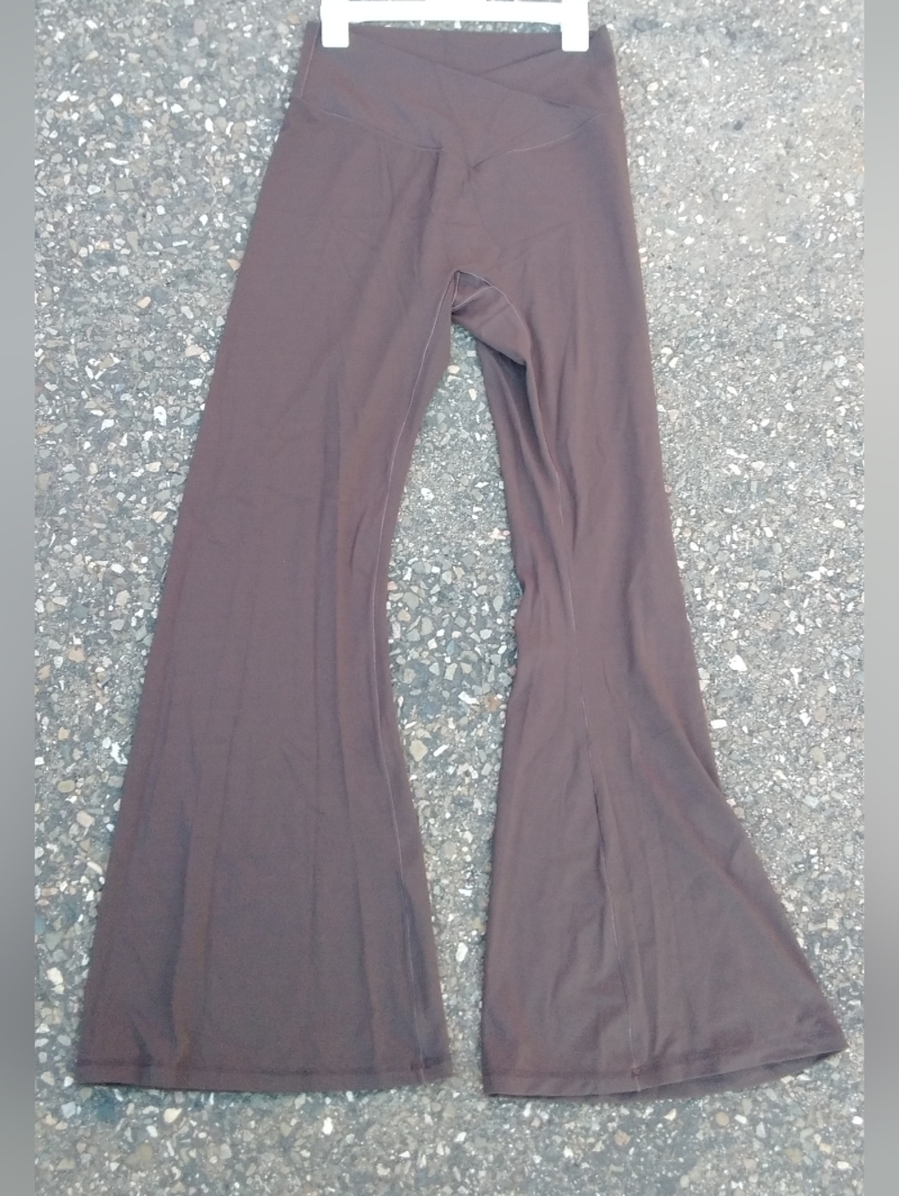 Sunzel Flare Yoga Pants Brown Womens XL Crosswaist